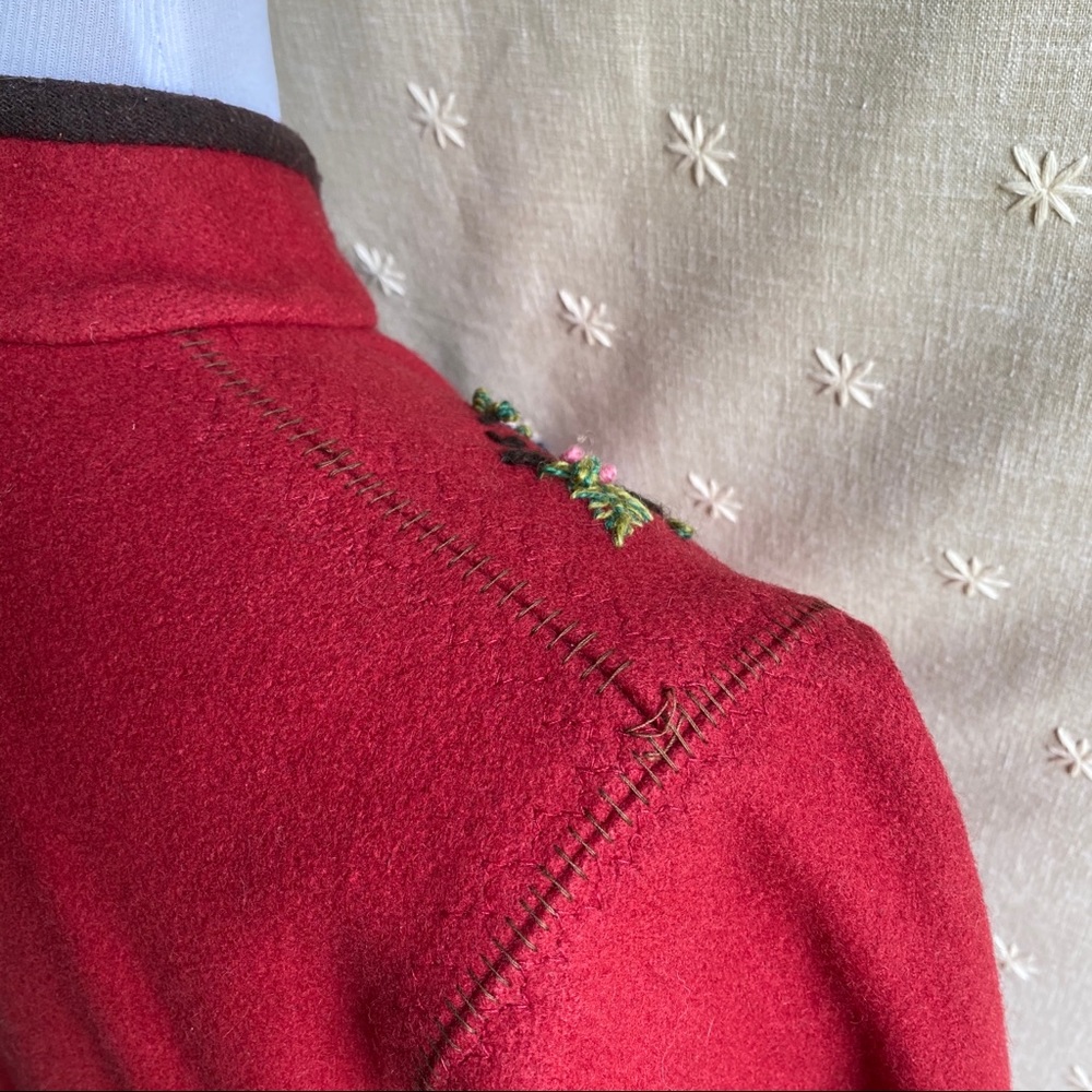 Vintage embroidered wool kimono jacket - Picture 4 of 8